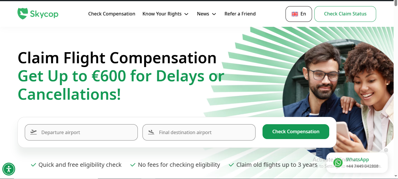 Skycop combines authoritative content publishing with legal expertise to support flight compensation claims.